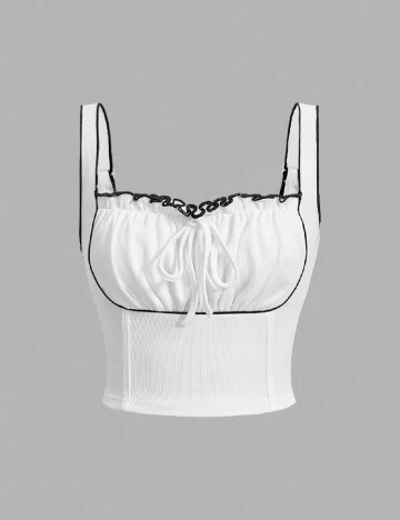 Top SHEIN, alb/negru