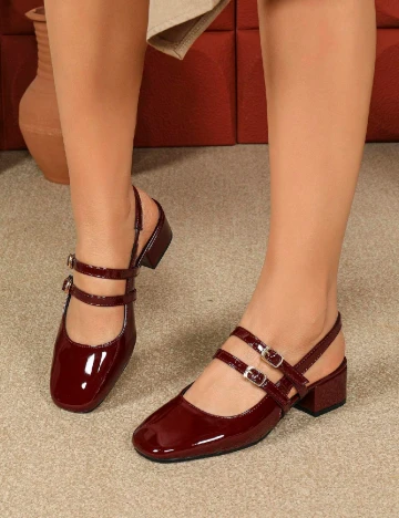 Pantofi SHEIN, visiniu