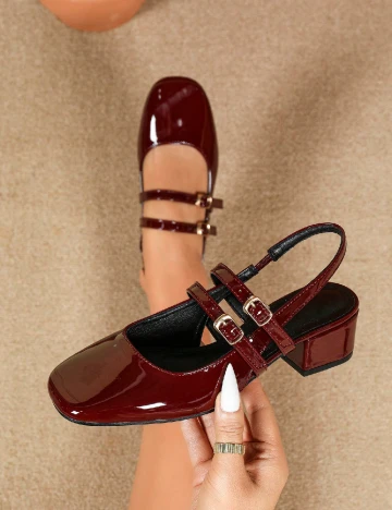 Pantofi SHEIN, visiniu