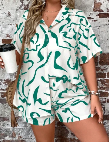 Compleu SHEIN CURVE, alb