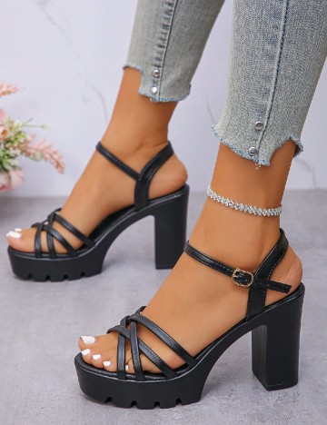 
						Sandale SHEIN, negru