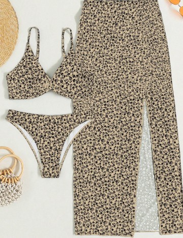 Costum de baie SHEIN, crem/negru