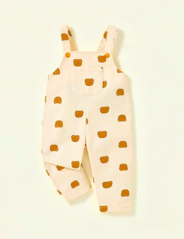 Salopeta CozyCub, crem