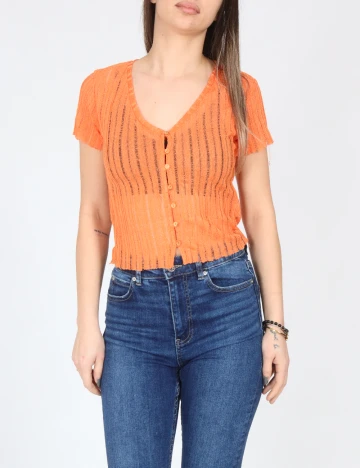 Top Bershka, portocaliu