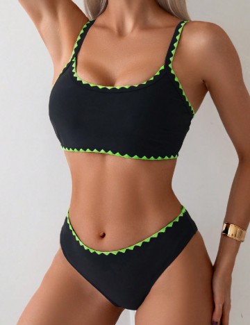 
						Costum de baie SHEIN, negru