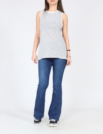 
						Maiou Zara, alb/albastru