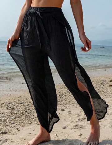 
						Pantaloni de plaja SHEIN, negru