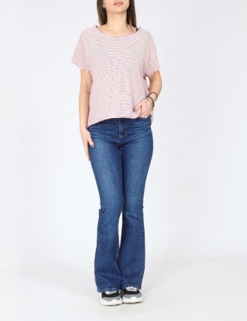 Tricou Zara, alb/rosu