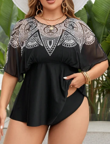 Costum de baie SHEIN CURVE, negru