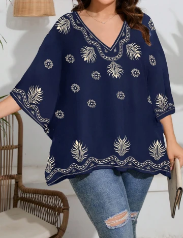 Bluza SHEIN CURVE, bleumarin