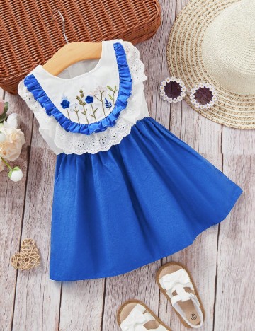 
						Rochie Shein Kids, albastru/alb