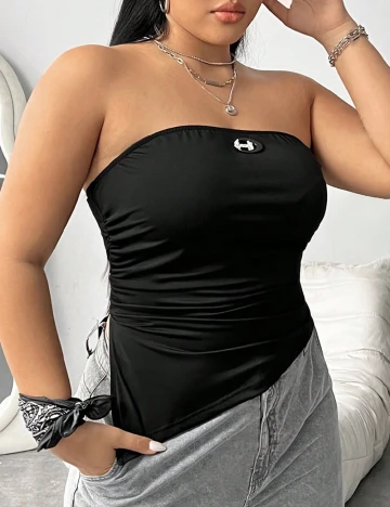 Top SHEIN CURVE, negru