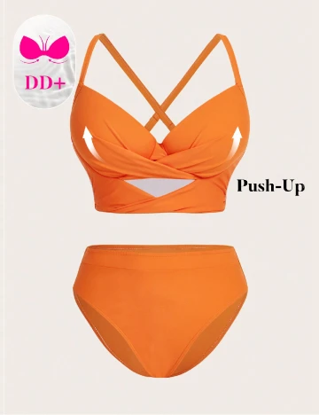 Costum de baie SHEIN, portocaliu