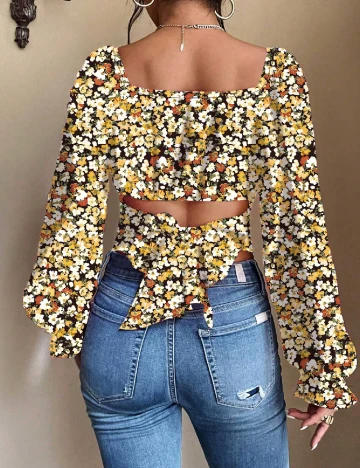 Top SHEIN, floral print