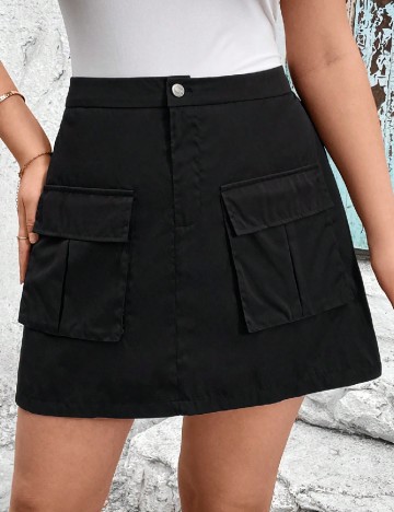 
						Fusta SHEIN CURVE, negru