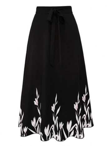 Fusta SHEIN CURVE, negru