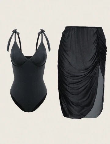 Costum de baie SHEIN, negru