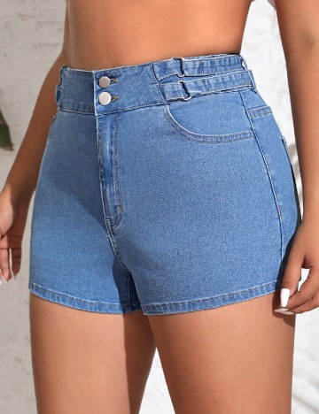 
						Pantaloni scurti SHEIN CURVE, albastru