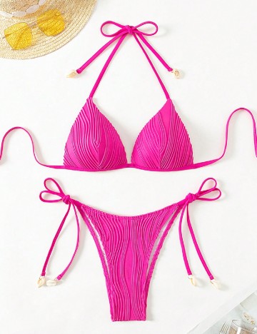 
						Costum de baie SHEIN, magenta