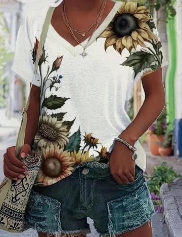 Tricou SHEIN, floral print