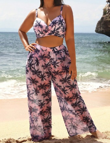 
						Costum de baie SHEIN, roz