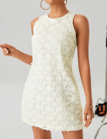 Rochie scurta SHEIN, ecru
