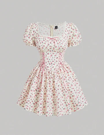 Rochie scurta SHEIN, floral print