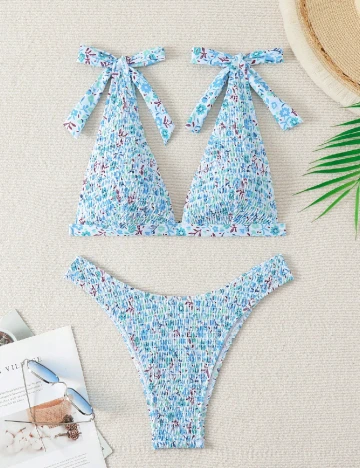 Costum de baie SHEIN, floral print