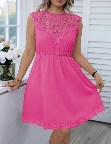 Rochie scurta SHEIN CURVE, roz