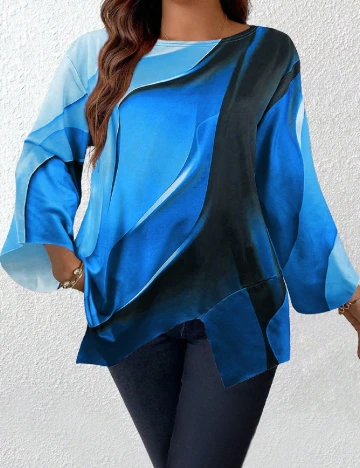 Bluza SHEIN CURVE, albastru