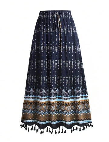 Fusta SHEIN CURVE, bleumarin