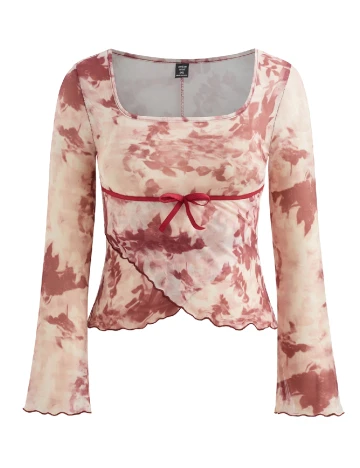 Bluza SHEIN CURVE, ecru/roz