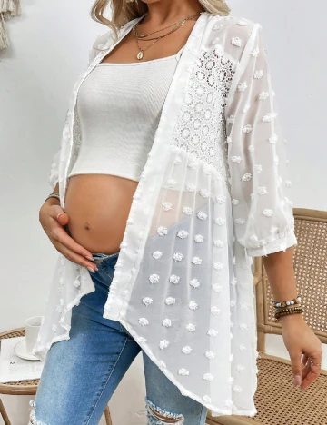 Kimono SHEIN Maternity, alb