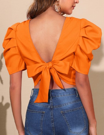 Top SHEIN, portocaliu