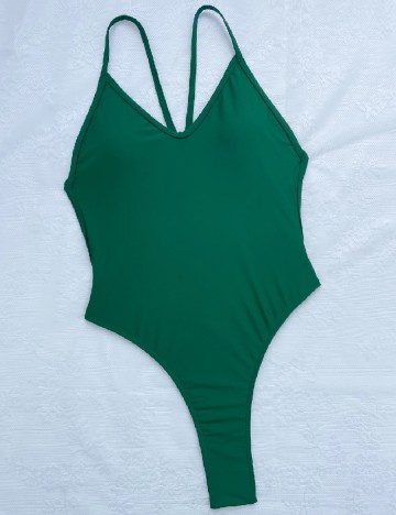 
						Costum de baie SHEIN, verde
