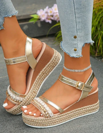 Sandale SHEIN, auriu