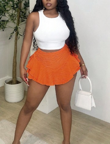 
						Fusta SHEIN, portocaliu