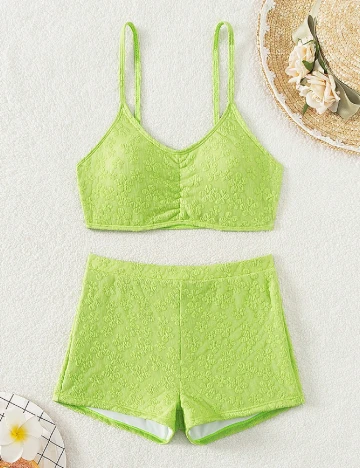 Costum de baie Shein Kids, verde