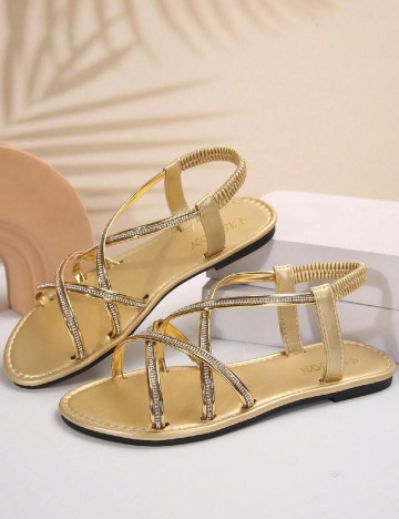 
						Sandale SHEIN, auriu