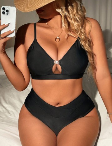 
						Costum de baie SHEIN CURVE, negru