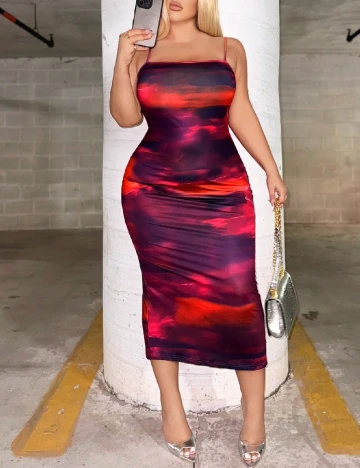 Rochie medie SHEIN CURVE, mix culori