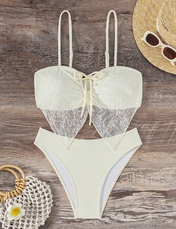 
						Costum de baie SHEIN, galben