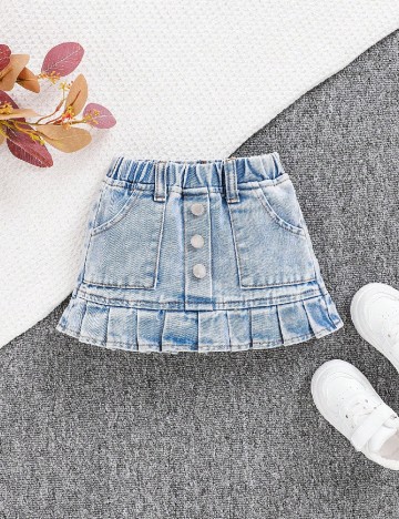 
						Fusta Shein Kids, albastru