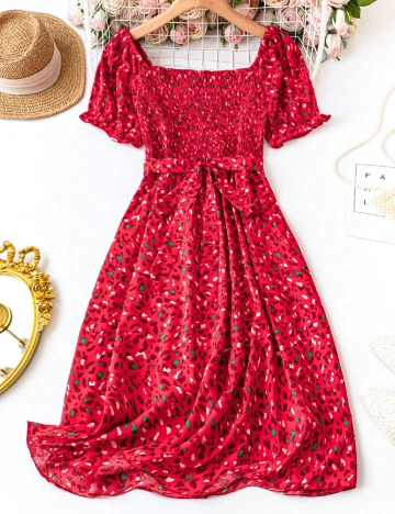 Rochie medie SHEIN CURVE, rosu