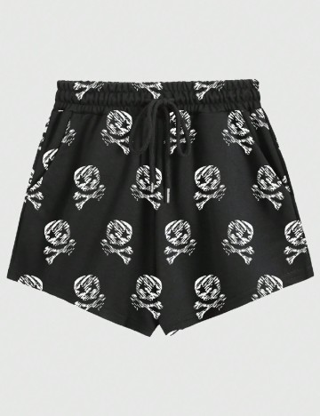 
						Pantaloni scurti Romwe, negru