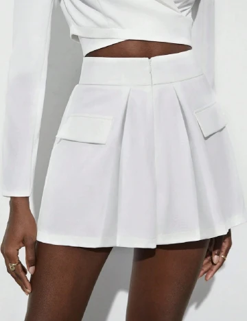 Pantaloni scurti SHEIN, alb