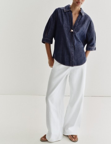 Camasa Zara, bleumarin