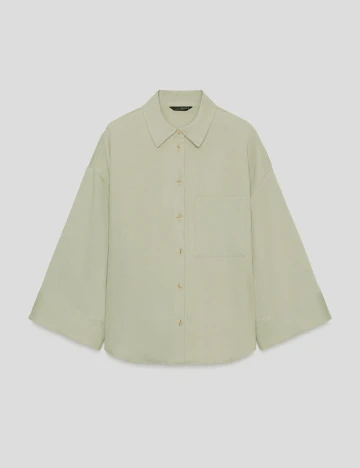 Camasa Oversize Zara, verde
