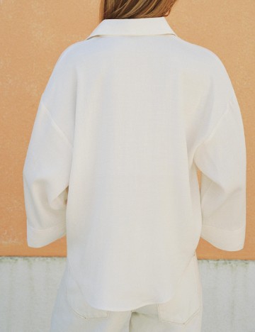 Camasa Oversize Zara, ecru
