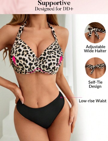 
						Costum de baie SHEIN, animal print